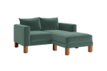 The Essential Loveseat Sectional in Recycled Velvet