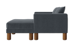 The Essential Loveseat Sectional in Recycled Velvet