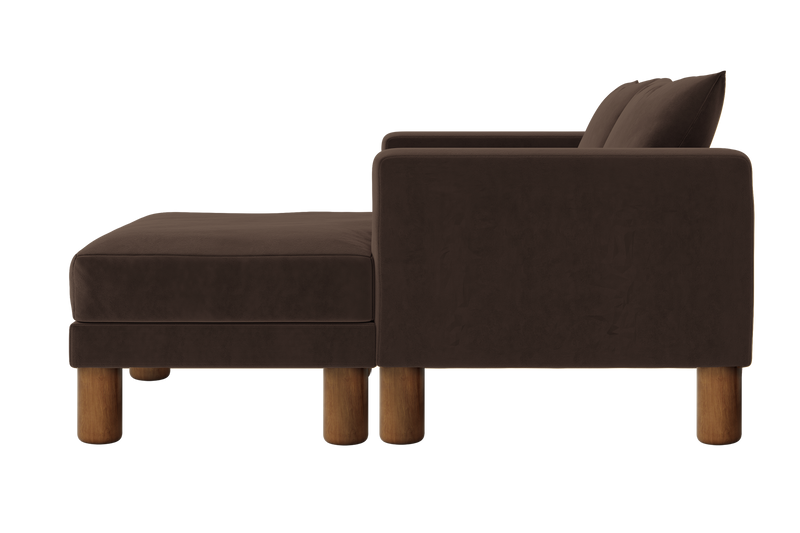The Essential Loveseat Sectional in Recycled Velvet