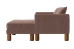 The Essential Loveseat Sectional in Recycled Velvet
