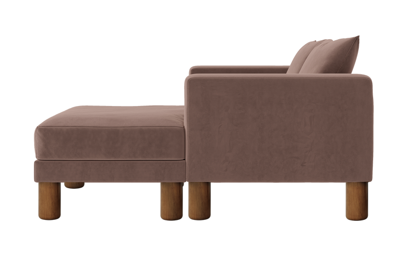 The Essential Loveseat Sectional in Recycled Velvet