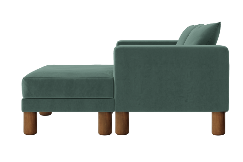 The Essential Loveseat Sectional in Recycled Velvet