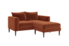 The Essential Loveseat Sectional in Recycled Velvet