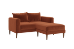 The Essential Loveseat Sectional in Recycled Velvet