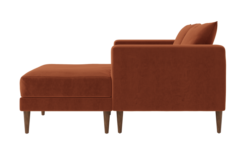 The Essential Loveseat Sectional in Recycled Velvet