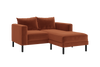 The Essential Loveseat Sectional in Recycled Velvet