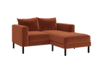 The Essential Loveseat Sectional in Recycled Velvet