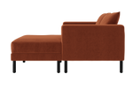 The Essential Loveseat Sectional in Recycled Velvet