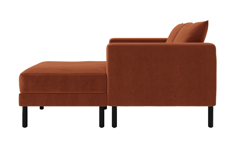 The Essential Loveseat Sectional in Recycled Velvet