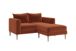 The Essential Loveseat Sectional in Recycled Velvet