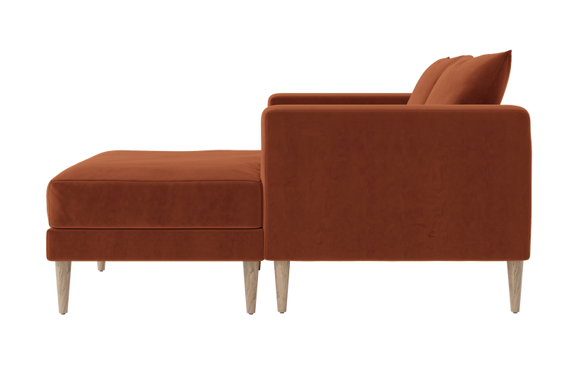 The Essential Loveseat Sectional in Recycled Velvet