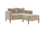 The Essential Loveseat Sectional in Recycled Velvet