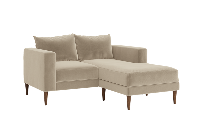 The Essential Loveseat Sectional in Recycled Velvet