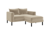 The Essential Loveseat Sectional in Recycled Velvet