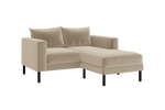 The Essential Loveseat Sectional in Recycled Velvet