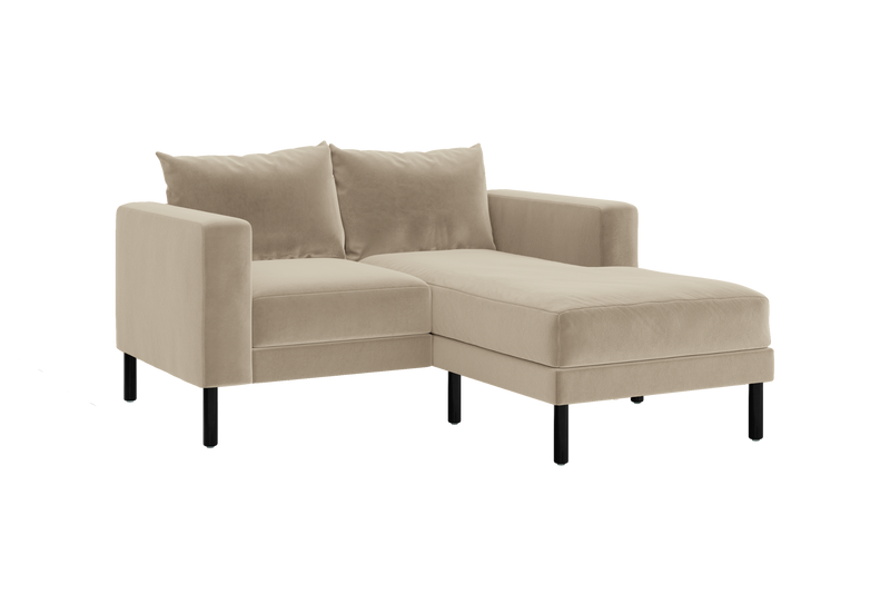 The Essential Loveseat Sectional in Recycled Velvet