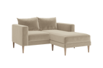 The Essential Loveseat Sectional in Recycled Velvet