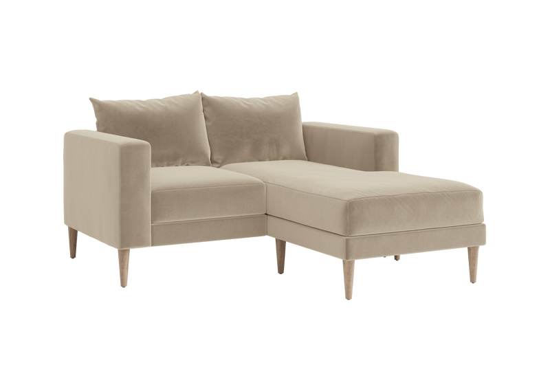 The Essential Loveseat Sectional in Recycled Velvet