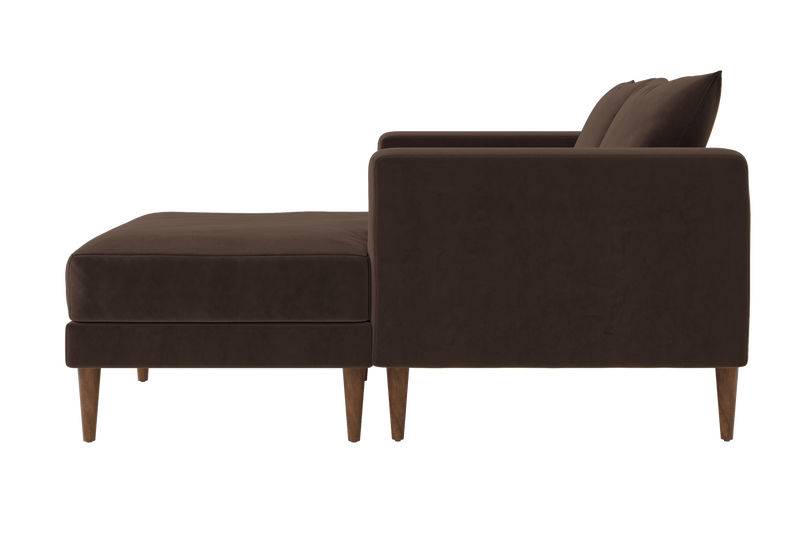 The Essential Loveseat Sectional in Recycled Velvet