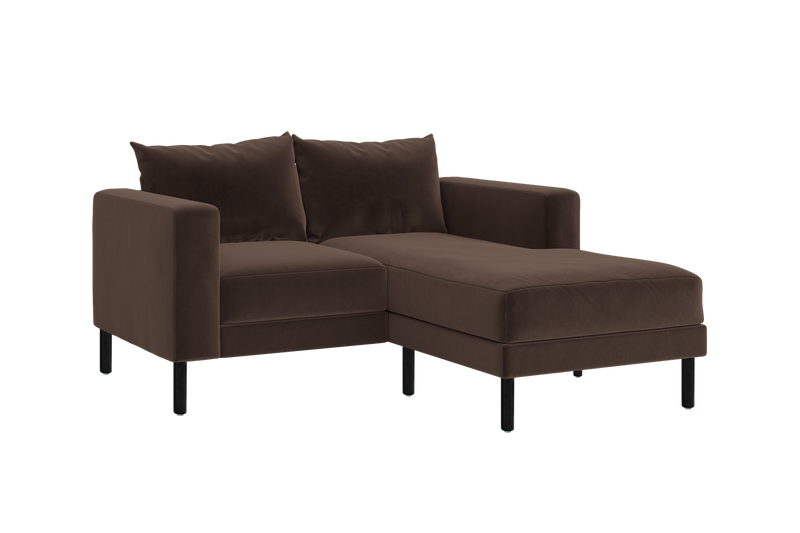 The Essential Loveseat Sectional in Recycled Velvet