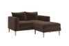 The Essential Loveseat Sectional in Recycled Velvet
