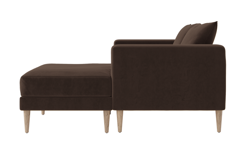 The Essential Loveseat Sectional in Recycled Velvet