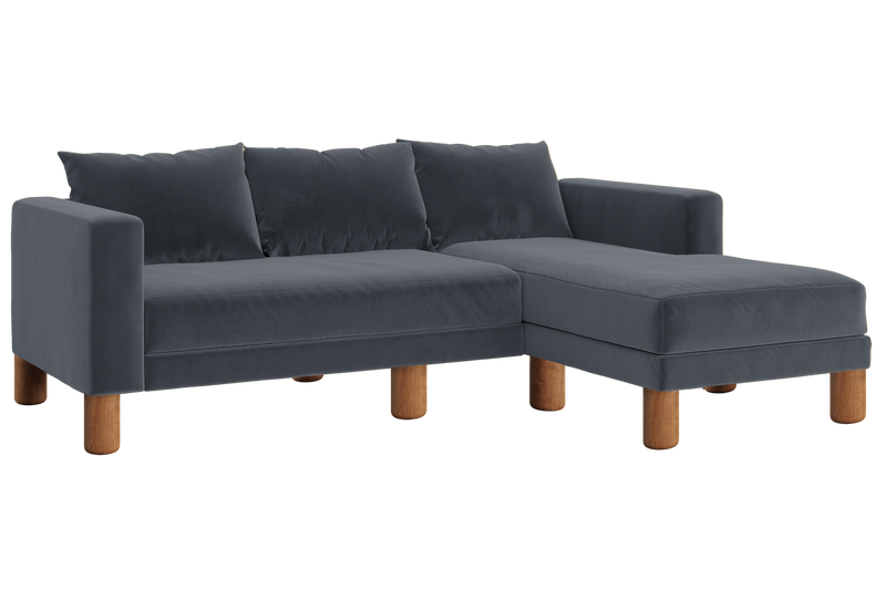 The Essential Sectional in Recycled Velvet