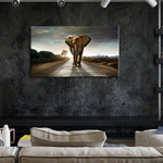 Walking Lone Elephant Wall Art