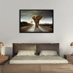 Walking Lone Elephant Wall Art