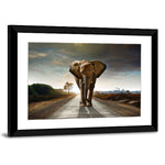 Walking Lone Elephant Wall Art