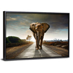 Walking Lone Elephant Wall Art
