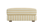 The Elevate Ottoman in a Striped Hemp Blend