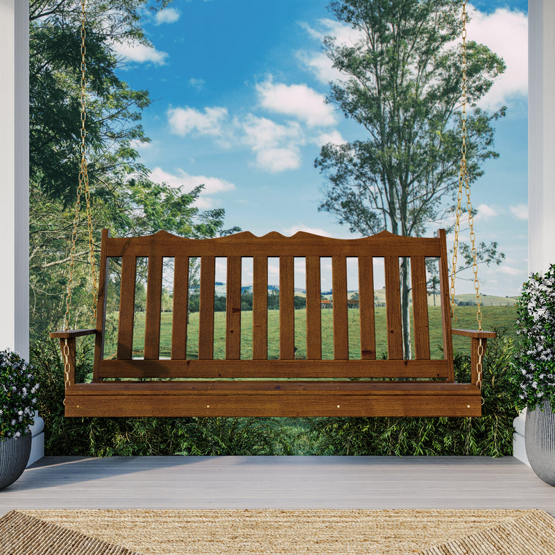 Keystone Amish Co. 5 Foot York Porch Swing, Olive Grey