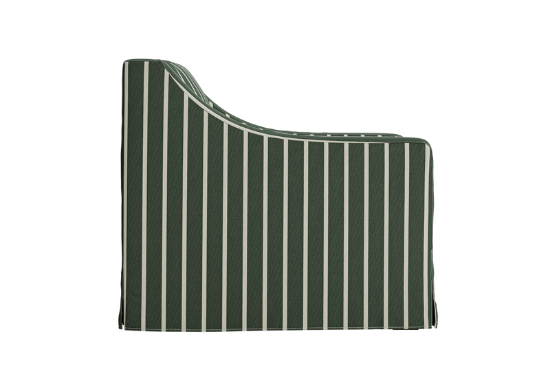The Evergreen Chair in a Striped Hemp Blend