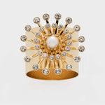 Pearl star napkin rings, set of two
