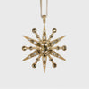 Deco snowflake hanging ornament, gold