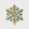 Starburst brooch, turquoise