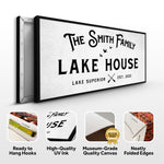 Rustic Family Lake House Sign