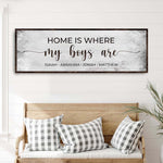 Home Is Where My Boys Are Sign II