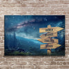 Starry Sky Family Names Sign