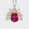 Sparkle bee hanging ornament, fuchsia