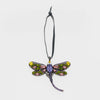 Dragonfly hanging ornament, rose and olive