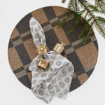 Grasshopper napkin rings, pearl, set of two