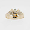 Skinny stripey bee napkin rings, set of four