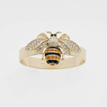 Skinny stripey bee napkin rings, set of four