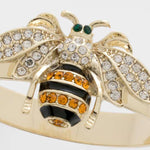 Skinny stripey bee napkin rings, set of four