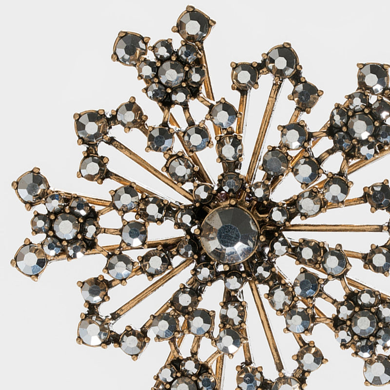 Sparkle snowflake ornament, gold ox