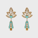Starburst earrings, turquoise
