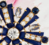 Starburst brooch, lapis lazuli
