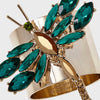 Dragonfly napkin rings, emerald, set of two